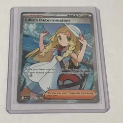 Pokemon TCG Holo Ultra Rare Full Art Lillie's Determination Trainer 169/132 - Image 1