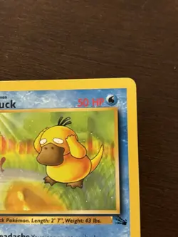 Pokemon TCG Psyduck Fossil 1st Edition Basic 53/62 Regular 50 HP Common 1999 - Image 3