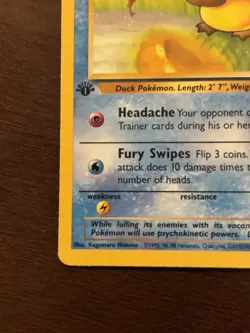 Pokemon TCG Psyduck Fossil 1st Edition Basic 53/62 Regular 50 HP Common 1999 - Image 5