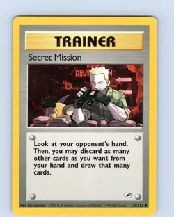 Pokemon TCG Secret Mission Gym Heroes 118/132 Unlimited Uncommon Card WOTC HP - Image 1