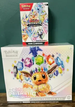 Pokemon TCG Scarlet Violet Prismatic Evolutions Elite Trainer Box ETB Sealed + B - Image 1