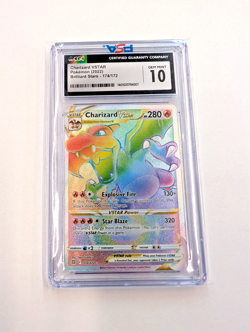 2022 Pokemon Charizard VSTAR 174/172 Brilliant Stars Holo CGC 10 - Image 1
