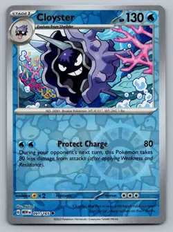 Pokemon TCG SV: Scarlet & Violet 151 Cloyster 091/165 Reverse Holo - Image 1