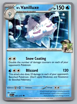 Pokemon TCG ME: Ascended Heroes N's Vanilluxe 051/217 - Image 1