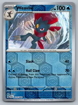 Pokemon TCG SV: Shrouded Fable Weavile 014/064 Reverse Holo - Image 1