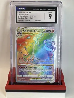 Pokemon TCG Charizard VSTAR 174/172 Brilliant Stars 2022 Rainbow Rare CGC MINT 9 - Image 1