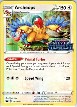 Archeops SWSH272 – Black Star Promo – 2022 Pokemon Sword & Shield Silver Tempest - Image 1