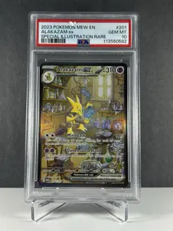 PSA 10 Alakazam SIR 201/165 Pokemon 151 Scarlet & Violet 2023 ENGLISH GEM MINT - Image 1