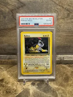 2001 POKEMON NEO REVELATION #13 RAIKOU-HOLO PSA 6 - Image 1