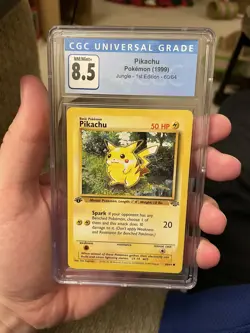 Pokemon TCG Pikachu Jungle 60/64 Regular 1st Edition Common CGC 8.5 - Image 1