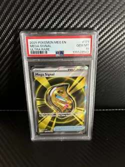 PSA 10 MEGA SIGNAL #171 ULTRA RARE FULL ART 2025 POKEMON MEG EN MEGA EVOLUTIONS - Image 1