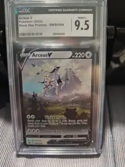 Pokemon 2022 TCG Arceus V Black Star Promo Holo SWSH204 CGC 9 Figure Collection - Image 1