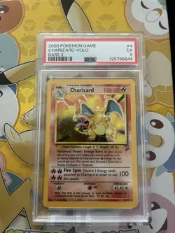 Charizard 004/102 Pokemon Base Set 2 Holo Graded PSA 5 - Image 1