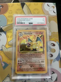 Charizard 004/102 Pokemon Base Set 2 Holo Graded PSA 5 - Image 2