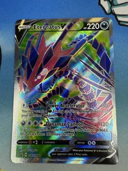 Eternatus V SWSH044 Full Art Black Star Promo Cosmos Holo Pokemon Card - Image 1