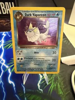 Pokemon TCG Card English Legendary Collection Dark Vaporeon 9/110 Rare Holo - Image 1