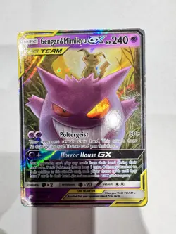 Pokemon TCG Gengar & Mimikyu GX Team Up Holo Ultra Rare Card 53/181 - Image 2
