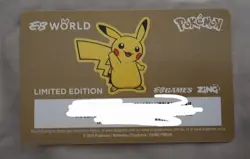 Level 5 EB World Pokemon 30th Anniversary Membership Card Pikachu - Unlinked - Image 2