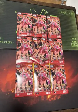 10 One Piece Card Game EB-03 One Piece Heroines Edition Sleeved Booster Pack Lot - Image 1