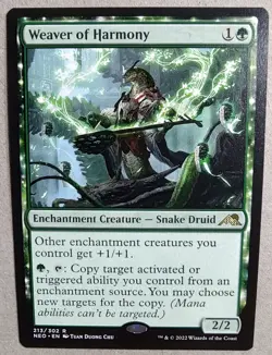 Weaver of Harmony - Kamigawa: Neon Dynasty (NEO) #213 - Rare Reg - NM - MTG - Image 1