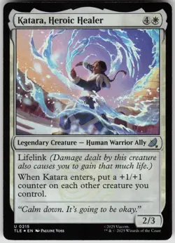 MTG Katara, Heroic Healer Foil NM Avatar: The Last Airbender: Magic 215 - Image 1