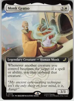 MTG Monk Gyatso Extended Art Normal NM Avatar: The Last Airbender: Magic 173 - Image 1