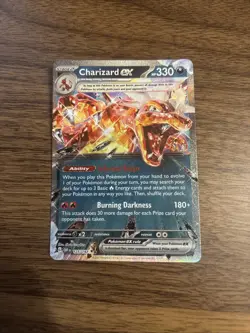 Pokemon TCG Charizard EX Holo Card Obsidian Flames Ultra Rare 125/197 - Image 1