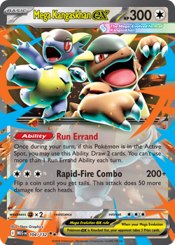 Mega Kangaskhan ex 104/132 Double Rare Mega Evolution Pokemon NM - Image 1