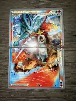 Pokemon Suicune & Entei Legend World Championship 2011 (94/95 - 95/95) Pair LP - Image 1