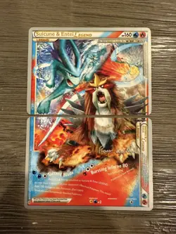 Pokemon Suicune & Entei Legend World Championship 2011 (94/95 - 95/95) Pair LP - Image 2