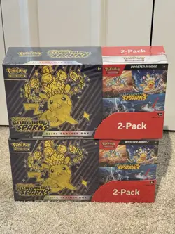 Pokemon Surging Sparks Elite Trainer Box/Booster Bundle Costco 2-Pack - Lot of 2 - Image 1