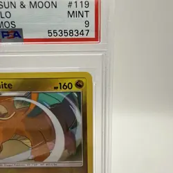 2019 Pokemon Sun & Moon Team Up Cosmos Dragonite Holo #119 PSA 9 - Image 5