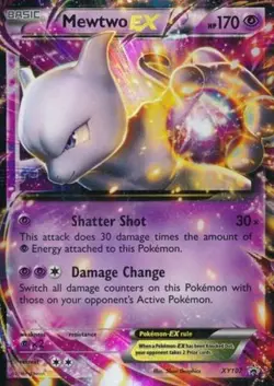 Moderately Played Mewtwo EX - XY107 - Triple Power Tin - Holo Pokemon XY Promos - Image 1