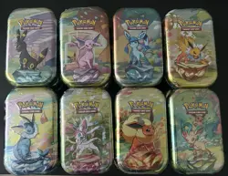 Pokemon Prismatic Evolutions Mini Tins (Complete Set of 8) - SEALED - Image 1