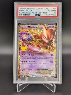 2021 POKEMON CELEBRATIONS CLASSIC COLL #54 MEWTWO EX PSA 10 - Image 1