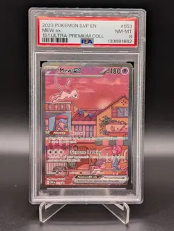 Pokemon TCG 2023 Pokemon SVP En Mew ex 151 Ultra-Premium Coll #053 PSA 8 - Image 1