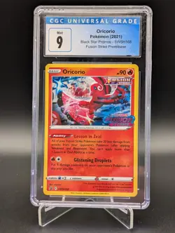 Oricorio SWSH 168 Prerelease-Pokemon SWSH: Fusion Strike Black Star Promo CGC 9 - Image 1