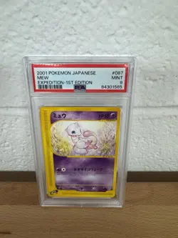 2001 Pokemon (Japanese) Base Expansion Pack - Mew 087/128 [1st Edition] - PSA 9 - Image 1