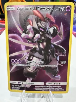 Pokemon TCG Armored Mewtwo SM228 Black Star Promo 2019 Full Art LP - Image 1