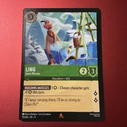 Disney Lorcana Winterspell (11) #75/204 Ling - Snow Warrior Regular NM - Image 1