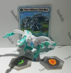 Bakugan Nillious Ultra White Haos Battle Planet B400 - Titan Nillious Ultra card - Image 1