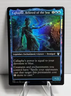 X 1 MTG Callaphe, Beloved of the Sea 260 Theros Beyond Death Showcase Foil - Image 1