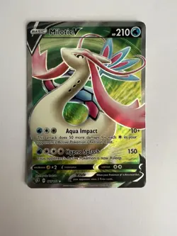 Milotic V 179/192 Sword & Shield Rebel Clash Ultra Rare Pokemon Card Pack Fresh - Image 1