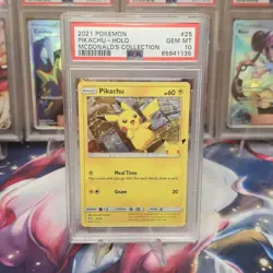 PSA 10 GEM MINT Pikachu Holo 025 McDonald's 25th Anniversary 2021 Pokemon TCG - Image 1