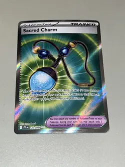 Pokemon TCG trainer Sacred Charm 122/094 English NM Full Art Phantasmal Flames - Image 1