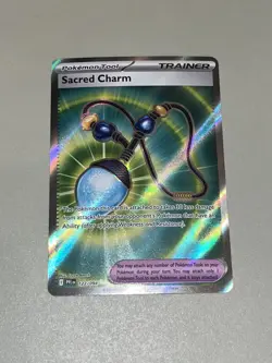 Pokemon TCG trainer Sacred Charm 122/094 English NM Full Art Phantasmal Flames - Image 4