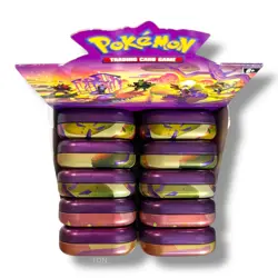 Pokemon Shrouded Fable EMPTY Mini Tins w/Display Box Lot of 10 FULL SET - Image 1