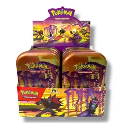 Pokemon Shrouded Fable EMPTY Mini Tins w/Display Box Lot of 10 FULL SET - Image 2