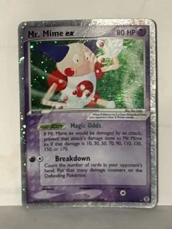 Mr. Mime ex 110/112 Holo FireRed & LeafGreen 2004 Pokemon HP/DAMAGED Fast Ship - Image 1