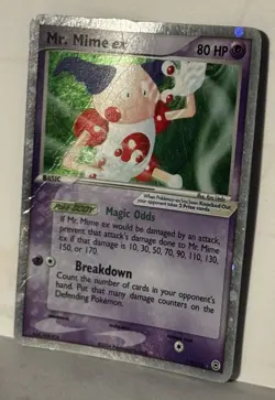 Mr. Mime ex 110/112 Holo FireRed & LeafGreen 2004 Pokemon HP/DAMAGED Fast Ship - Image 2